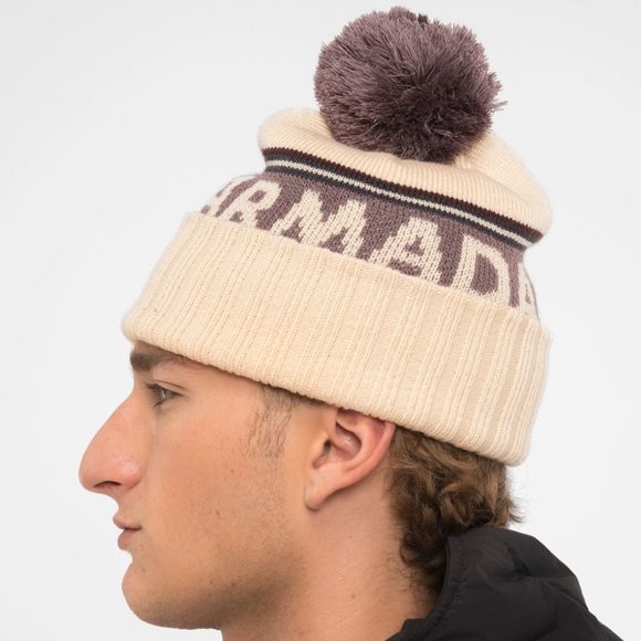 NWT Armada Natural, Moonscape, & Sassafrass Jacquard Knit Pom Beanie - Picture 3 of 11